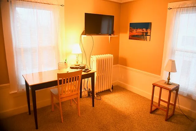 Bedroom on the second floor with queen size bed.