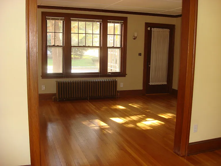 View from dining room to living room