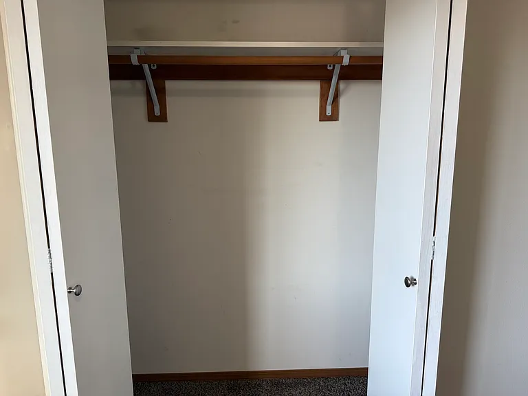 Closet in non-primary bedroom.