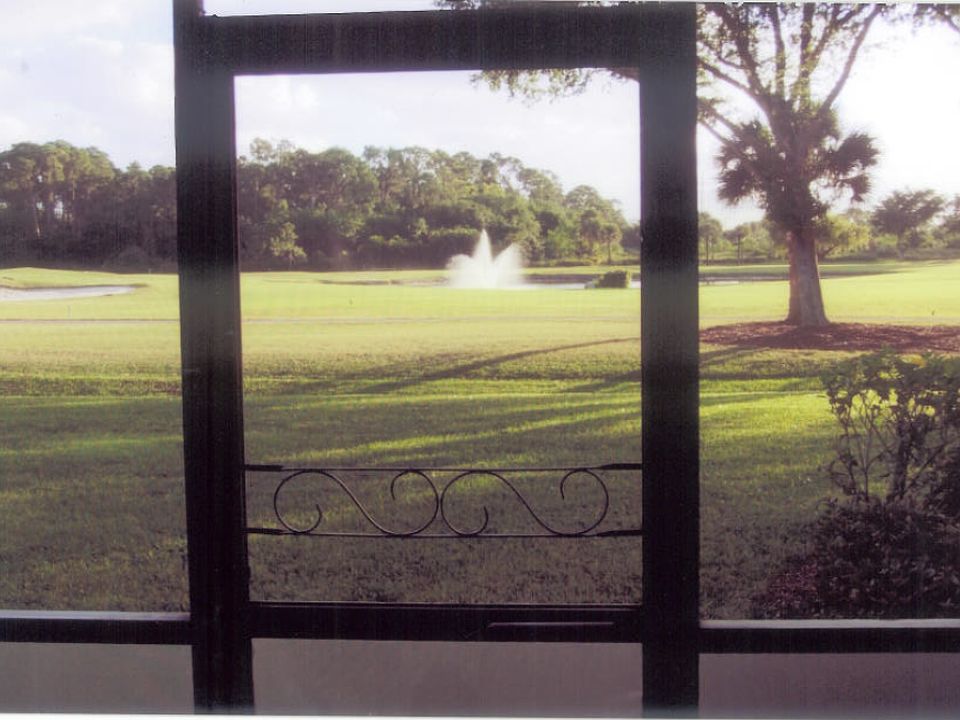 Golf course view from patio