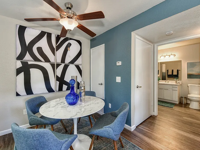 Dining Area in The 1 Bedroom Floor Plan
