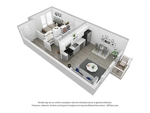 Floor plan One Bedroom A