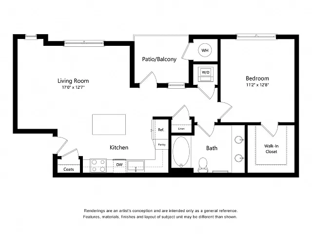 Floor plan 1X1 C