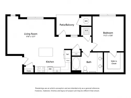 Floor plan 1X1 C