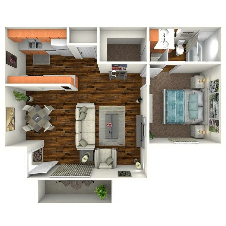 Floor plan 1X1 A