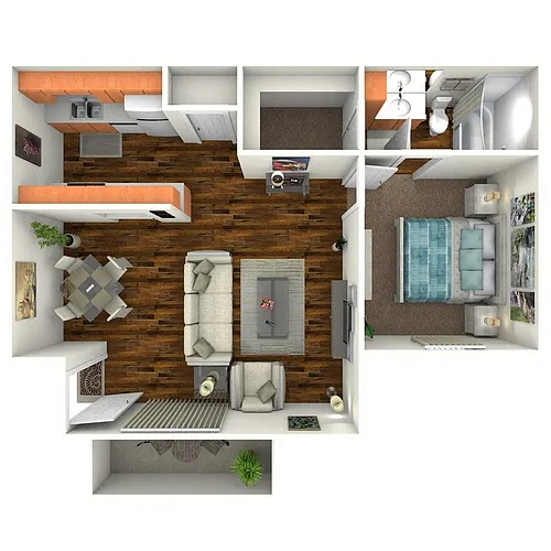 Floor plan 1X1 A