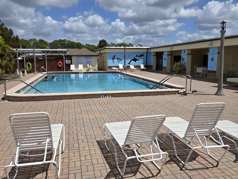 One of two heated pools