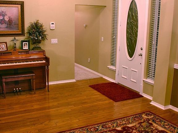 Entryway with wood floors