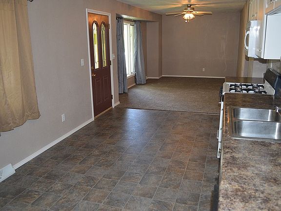 Kitchen open to living room
