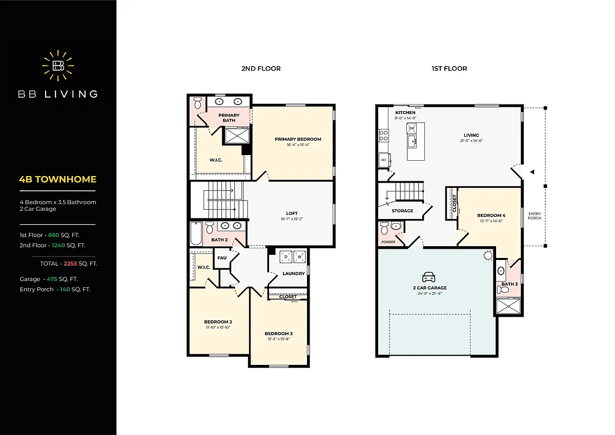 Floor plan 4B Townhome