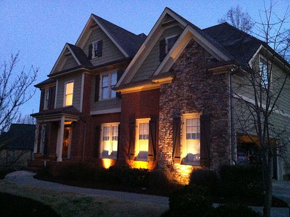 At night, landscape lights