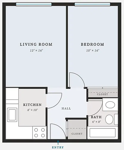 Floor plan One Bedroom