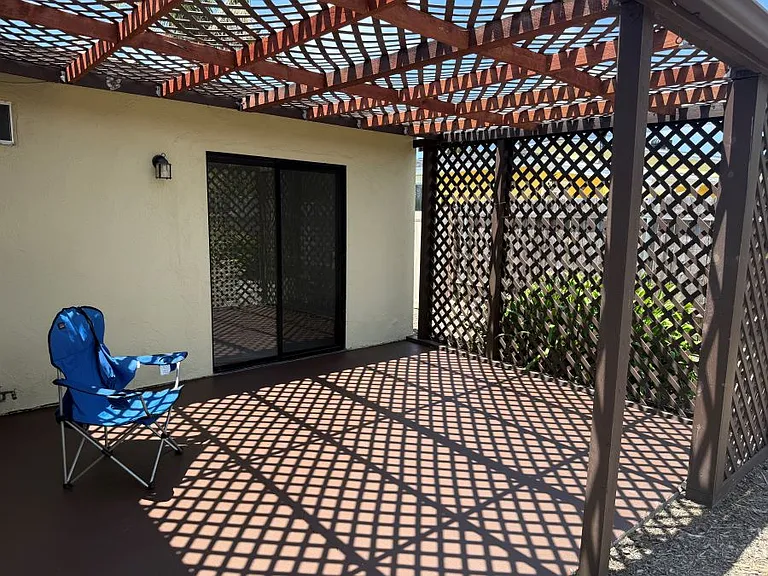 Shaded patio