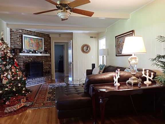 Living room with fireplace