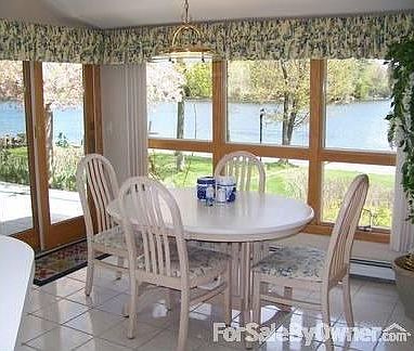 dining area attached to kitchen
						:
						lake views from kitchen/dining, living room, and master bedroom