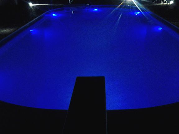 In-Ground Pool at night