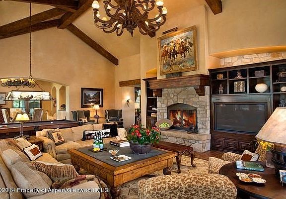 Great Room with Stone Fireplace