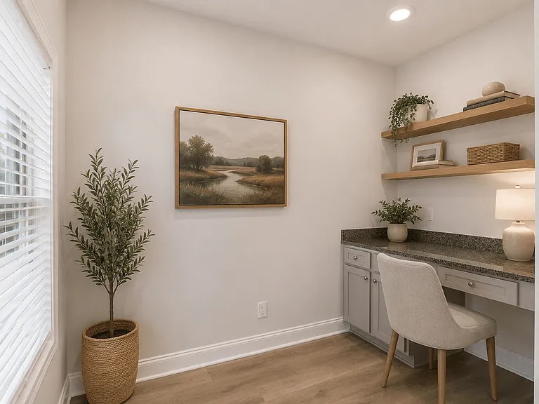 Elegant built in desk nook