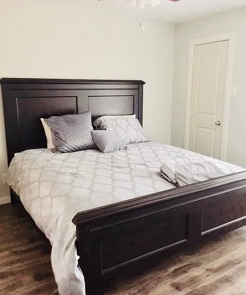 Large master bedroom with in-suit full bathroom