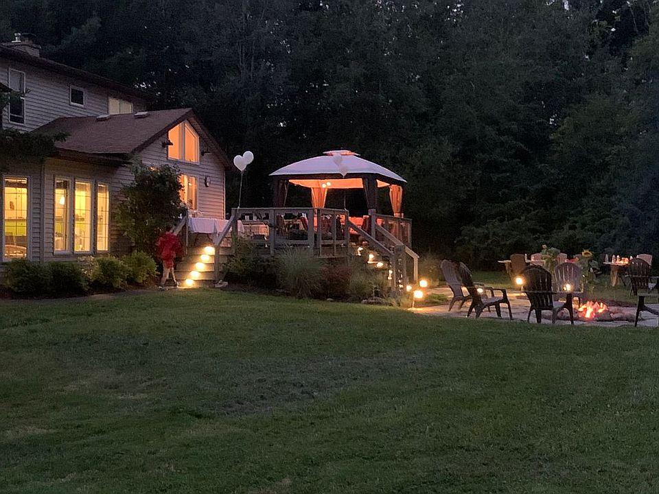 Deck and patio in back yard