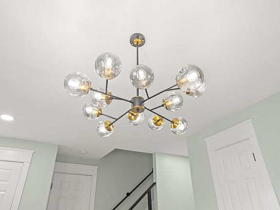 Mid-century Modern dining room chandelier.