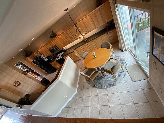 Kitchen nook from above