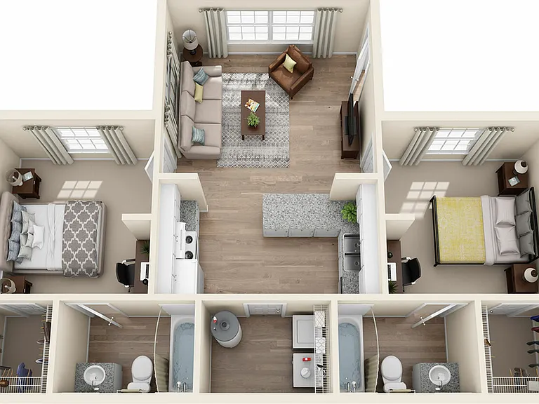 Theater Street | B1 2x2 Floor Plan Theater Street | B1 2x2 Floor Plan