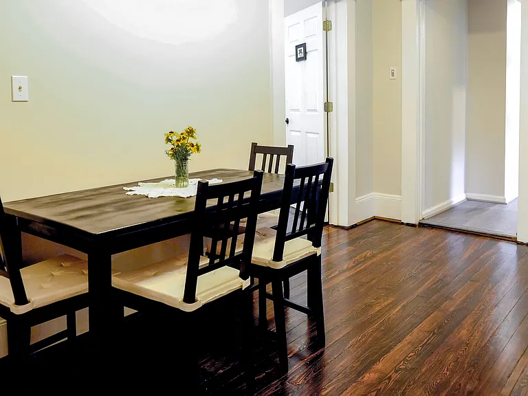 The dining room