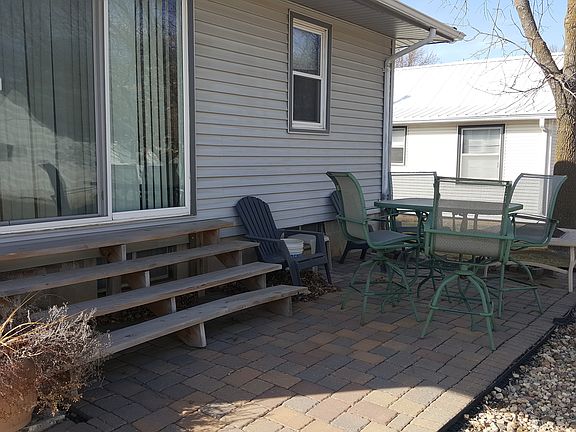 Back of house & block patio
