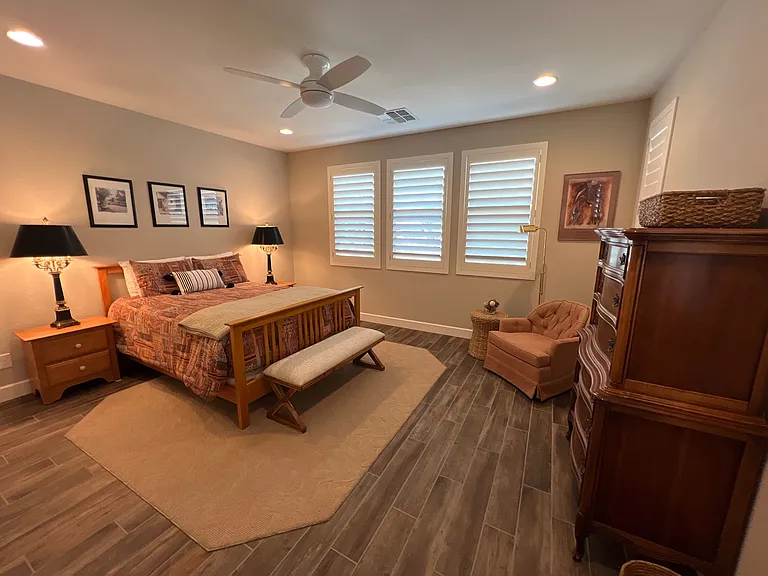 King bed in Master bedroom