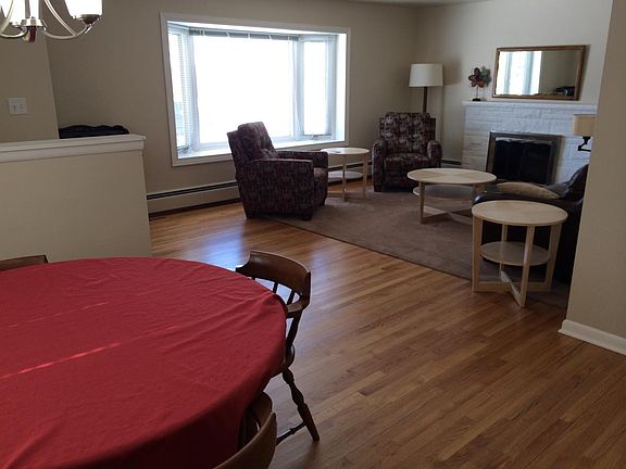 view from dining room to living room