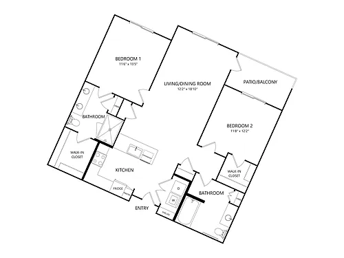 Floor plan B2M1H - Handicap