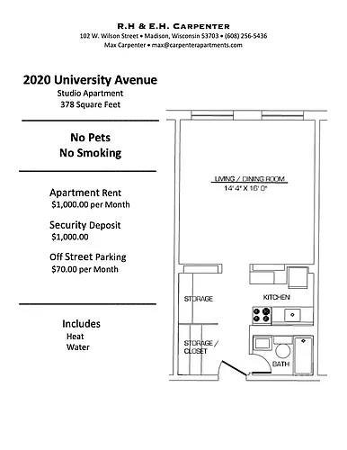 Floor plan 2020 Studio