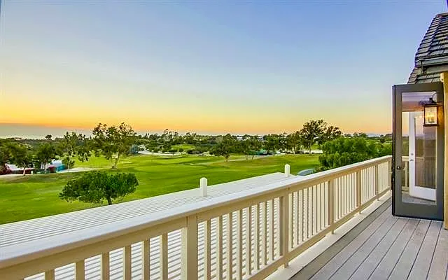Master bedroom private balcony with stunning ocean & golf course views