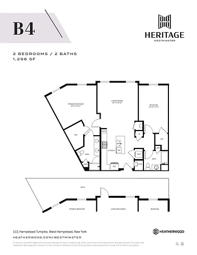 Floor plan 2 Bed, 2 Bath - B4