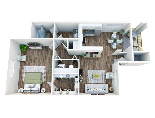 Floor plan 700 1 Bed 1 Bath - Renovation