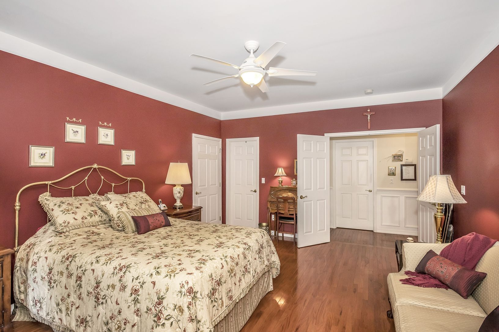 Wood Floors and Double French Doors