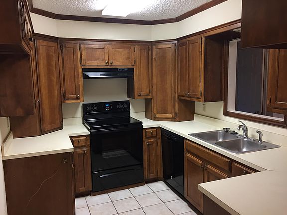 Kitchen with new stove