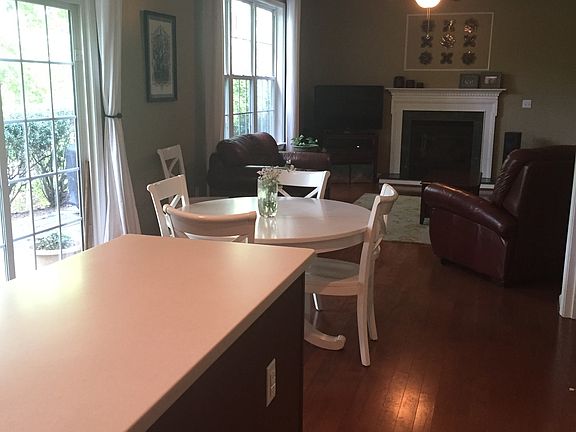 Kitchen opens to living room