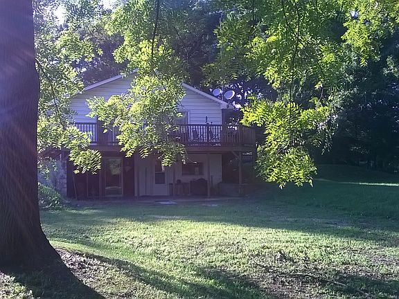Side view of house, deck