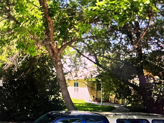 Exterior street view in summer.