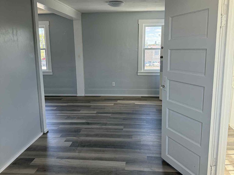 Kitchen looking into living area