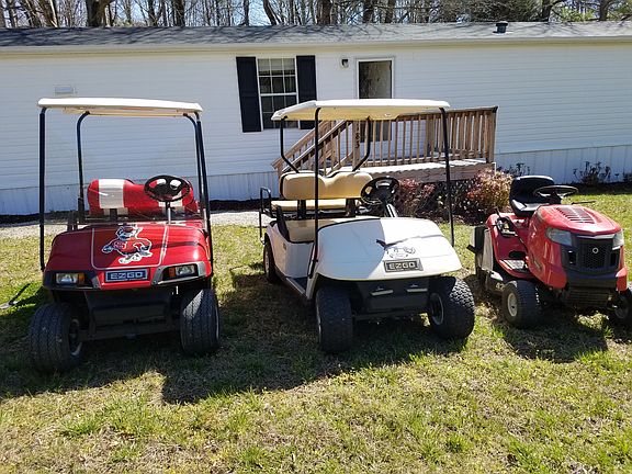 E-Z GOLF CART + TROY MOWER