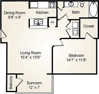 Floor plan A1 - Westport with Sunroom