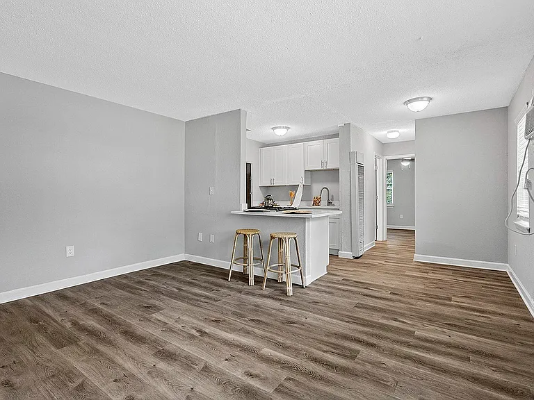 Living Room to Kitchen and Dining Room