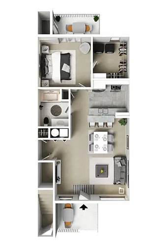 Floor plan 1 X 1