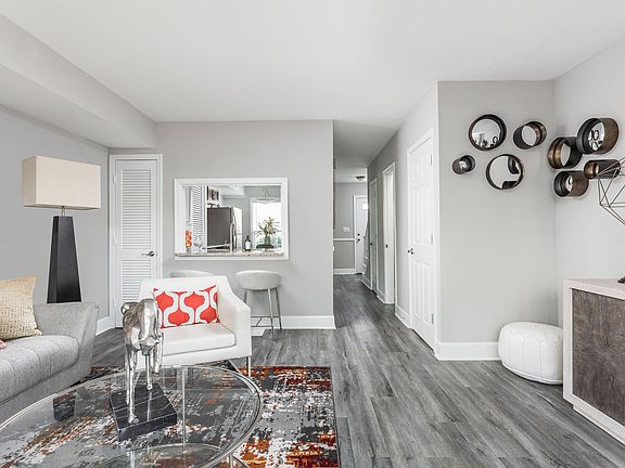 Living Room Front Hallway View - Jamestown Apartments