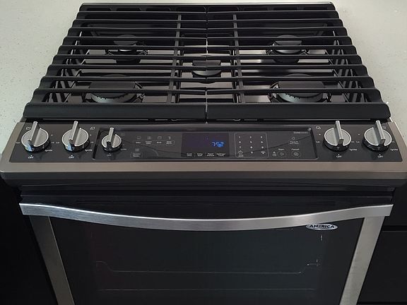 5 burner slide in stove