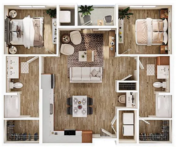 Floor plan 2x2c