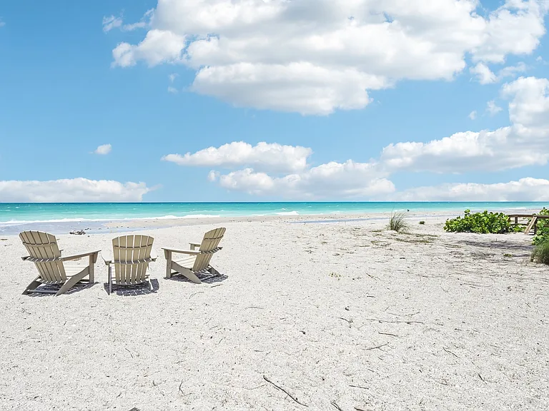 Private beach